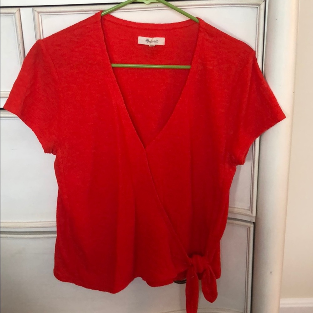 Madewell Texture & Thread wrap blouse